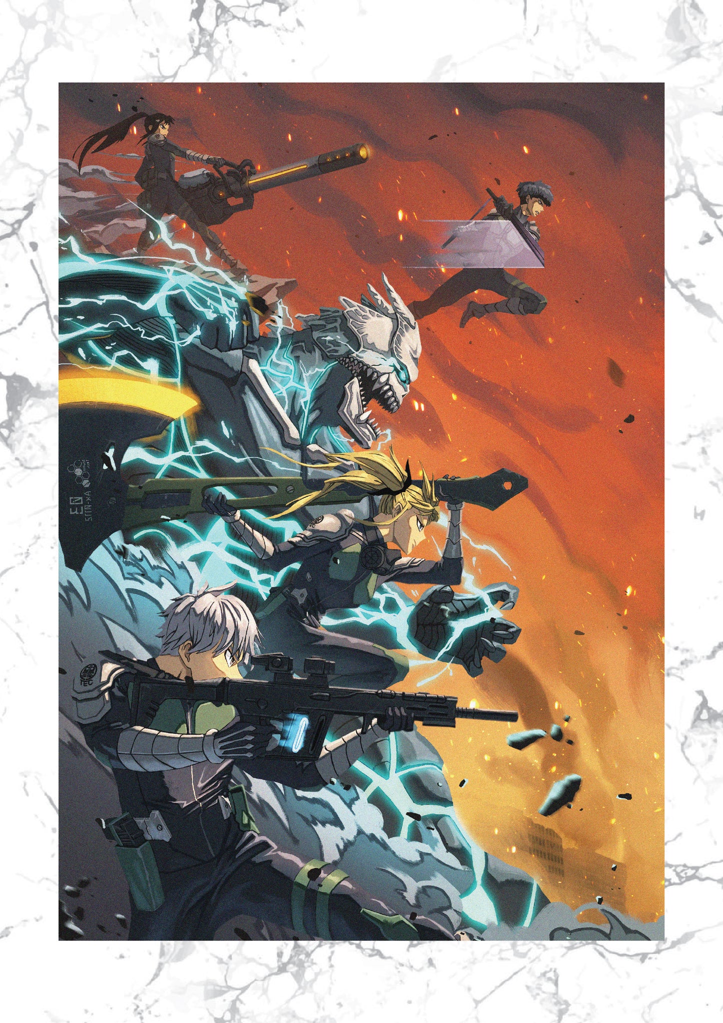 Kaiju #8 Premium Foil Art Print