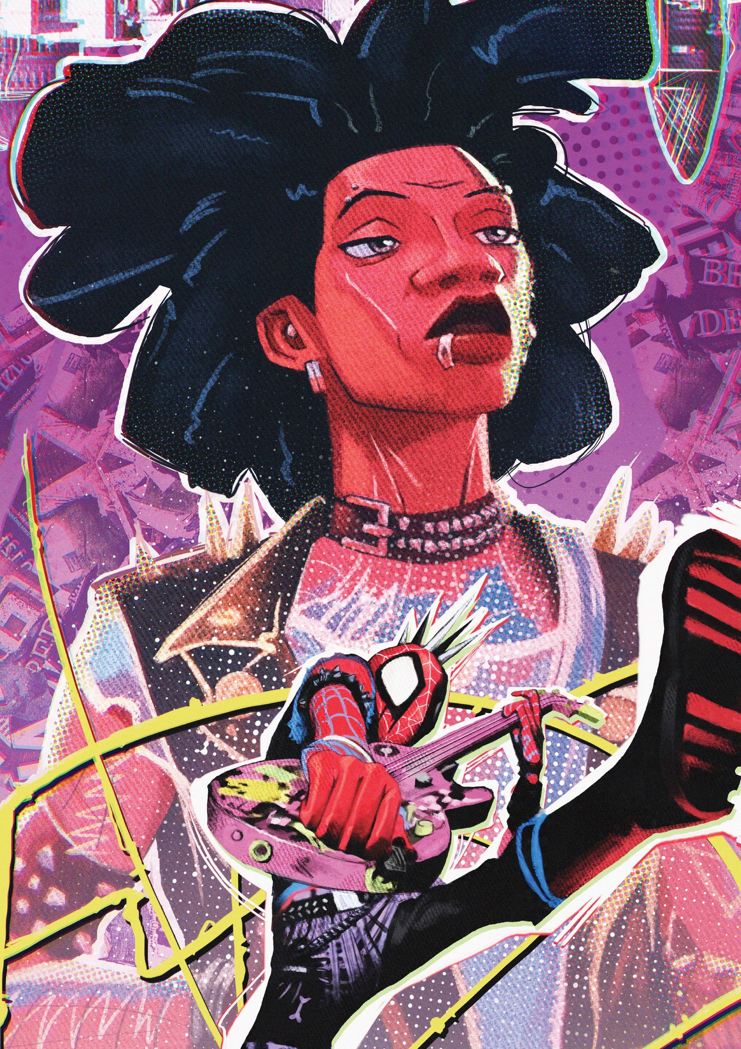 Across the Spiderverse - Hobie Brown Art Print