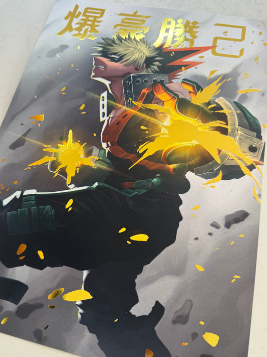 Kacchan Bakugo Premium Foil Art Print