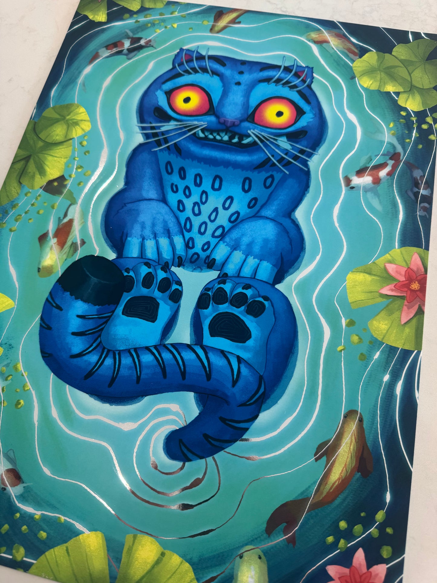 Derpy Tiger Premium Foil Art Print