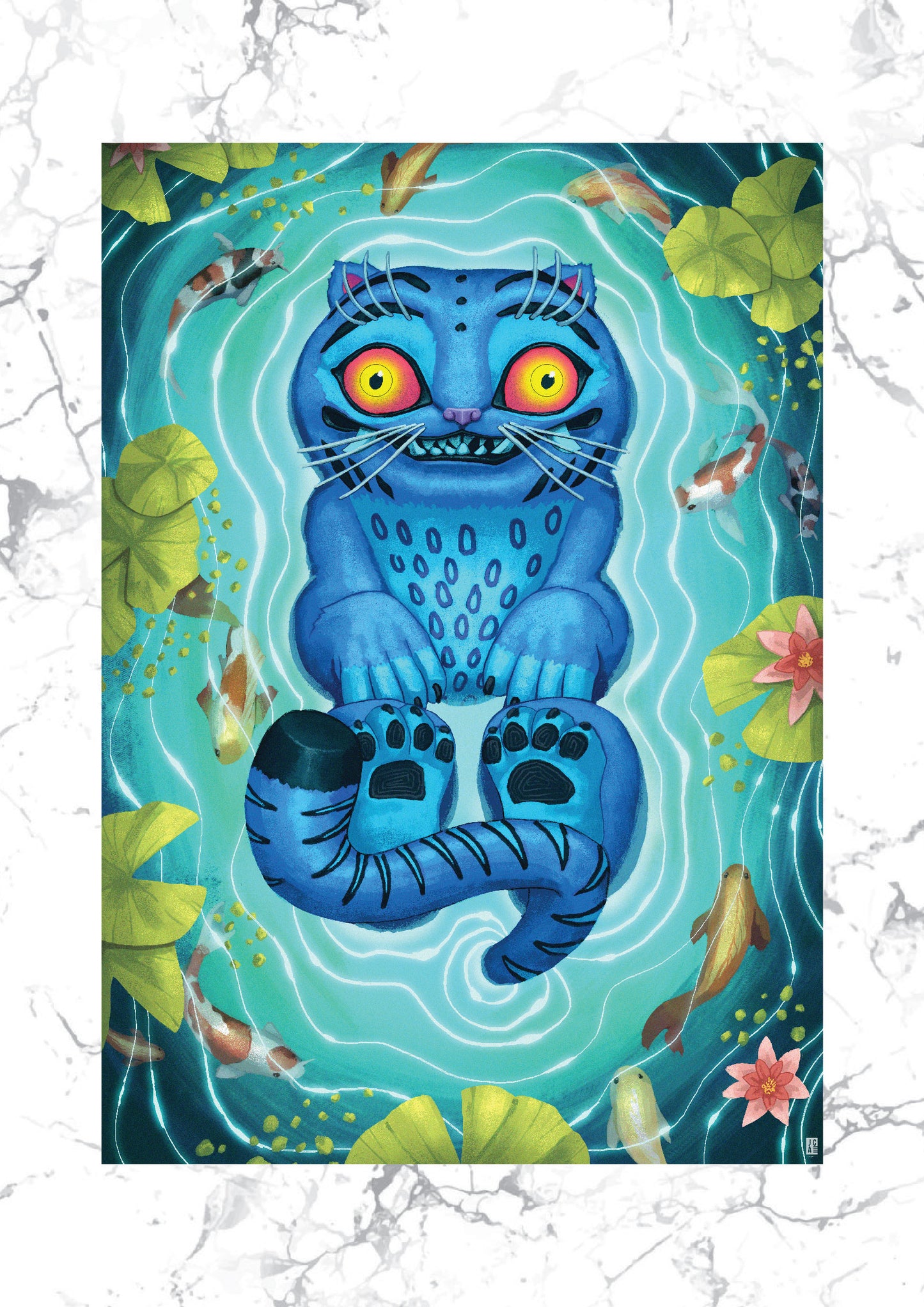 Derpy Tiger Premium Foil Art Print