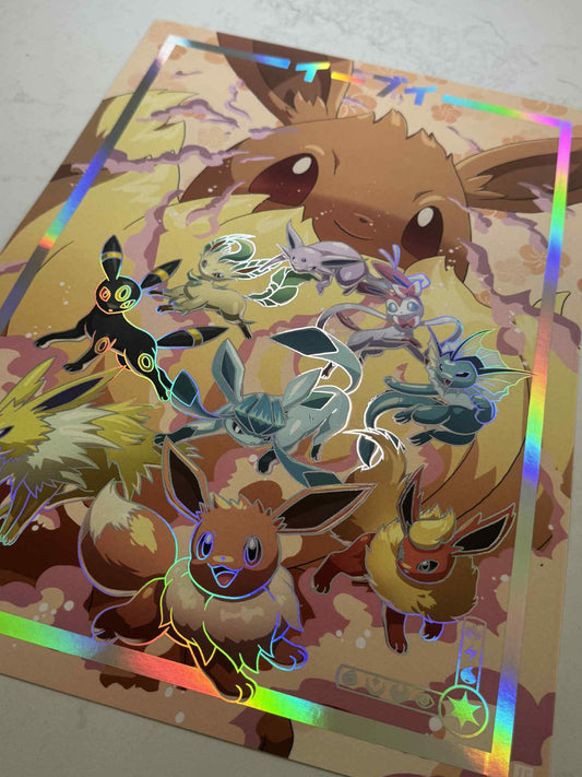 Eeveelutions Premium Foil Art Print
