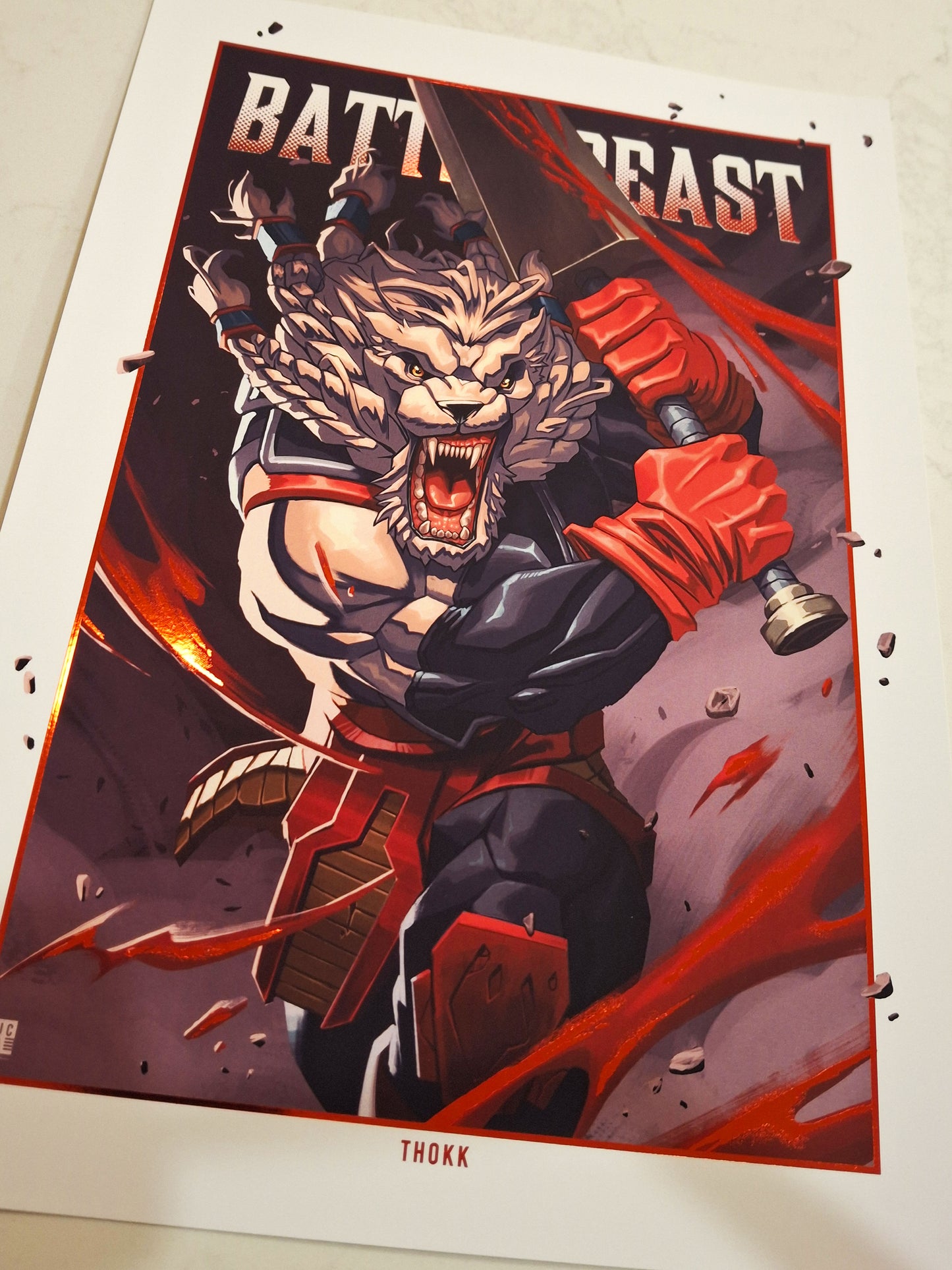 Invincible - Battle Beast Premium Foil Art Print
