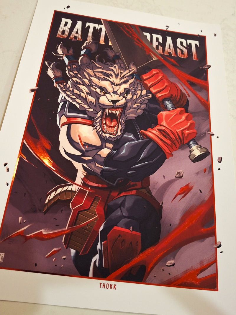 Invincible - Battle Beast Premium Foil Art Print