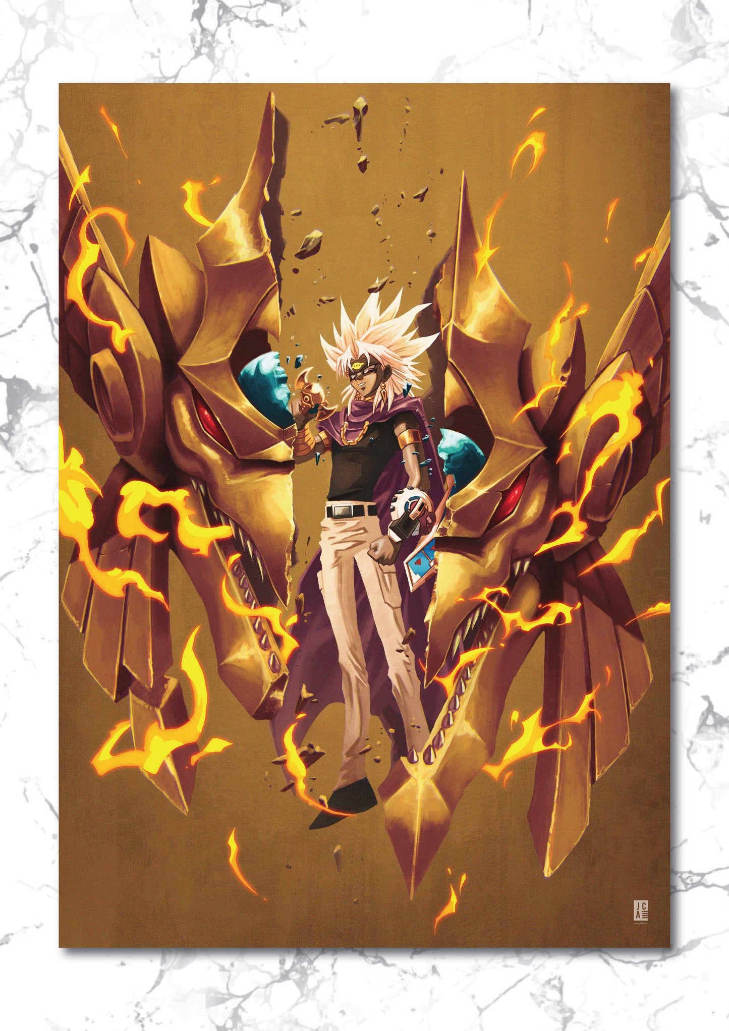 Yugioh - Marik and The Winged Dragon of Ra Art Print