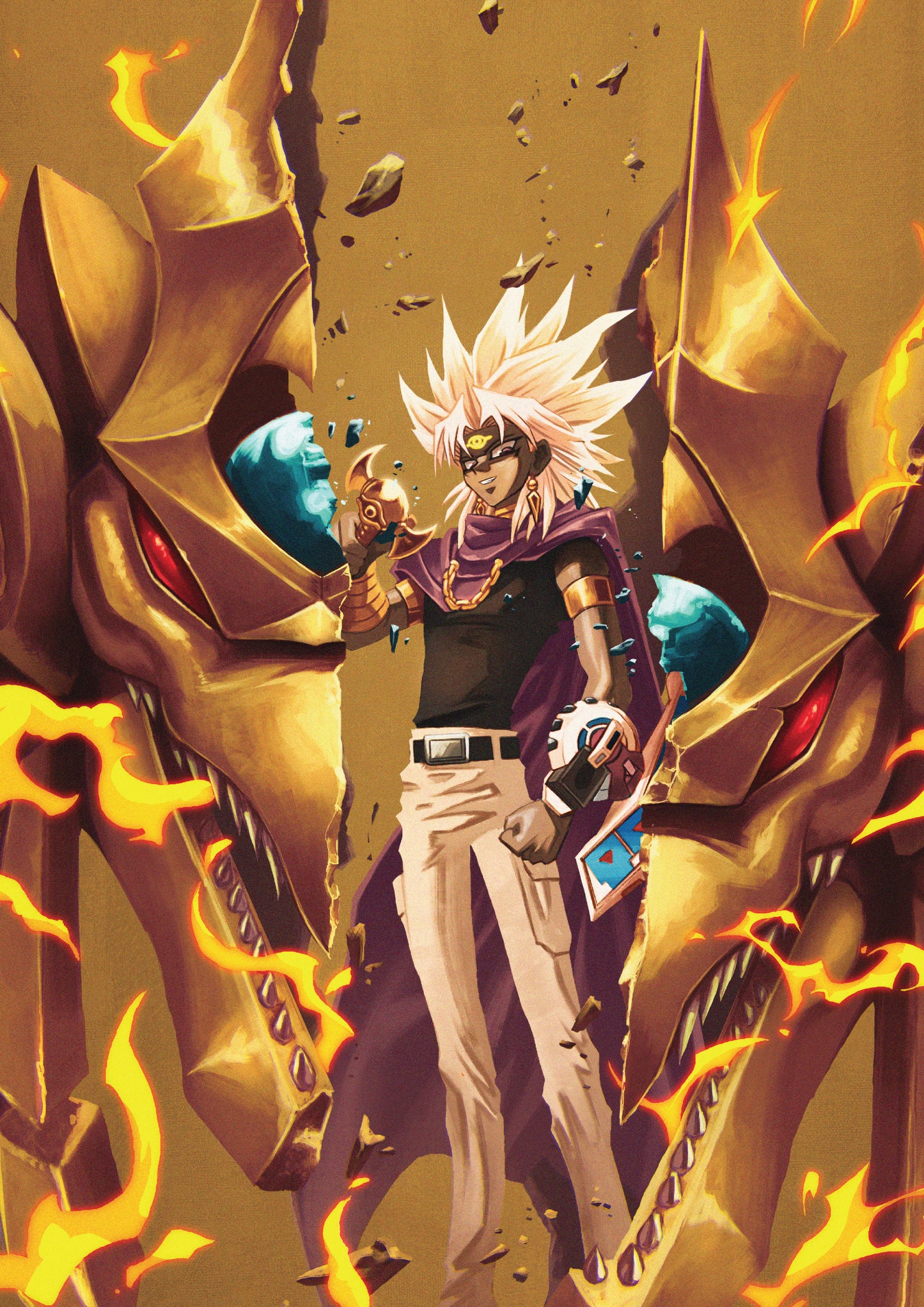 Yugioh - Marik and The Winged Dragon of Ra Art Print