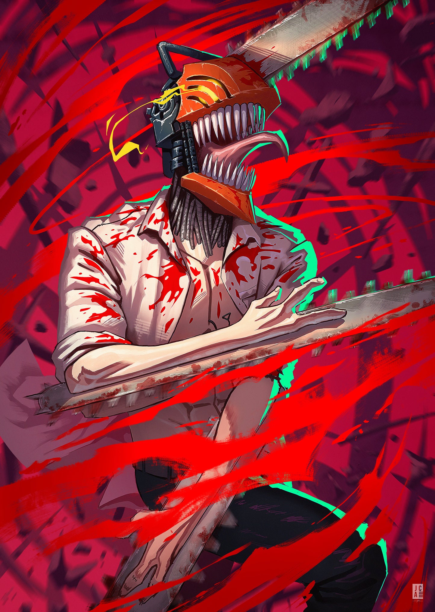 Chainsaw man Premium Foil Art Print