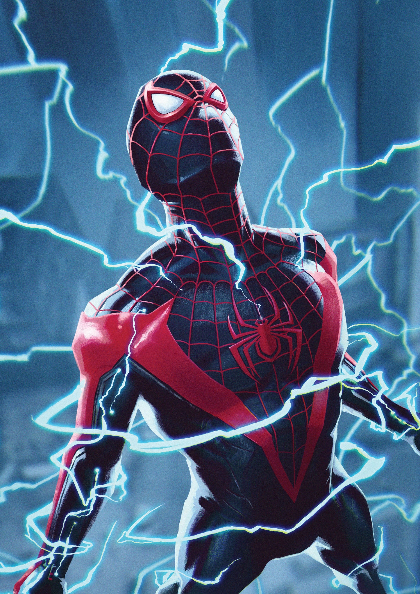 Spiderman PS5 Miles Art Print