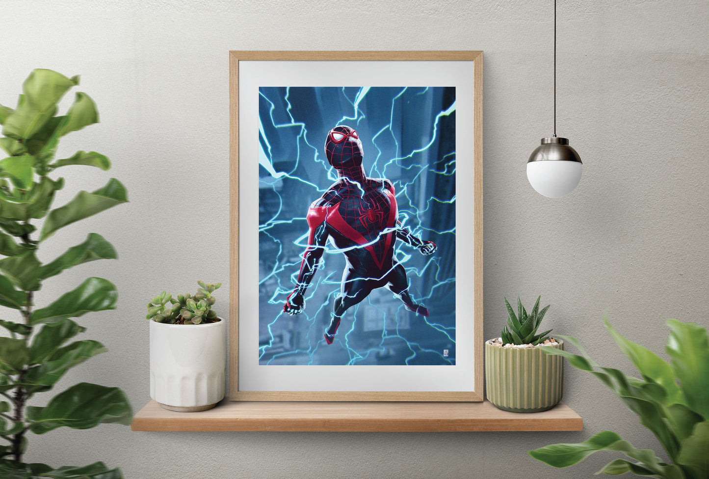 Spiderman PS5 Miles Art Print