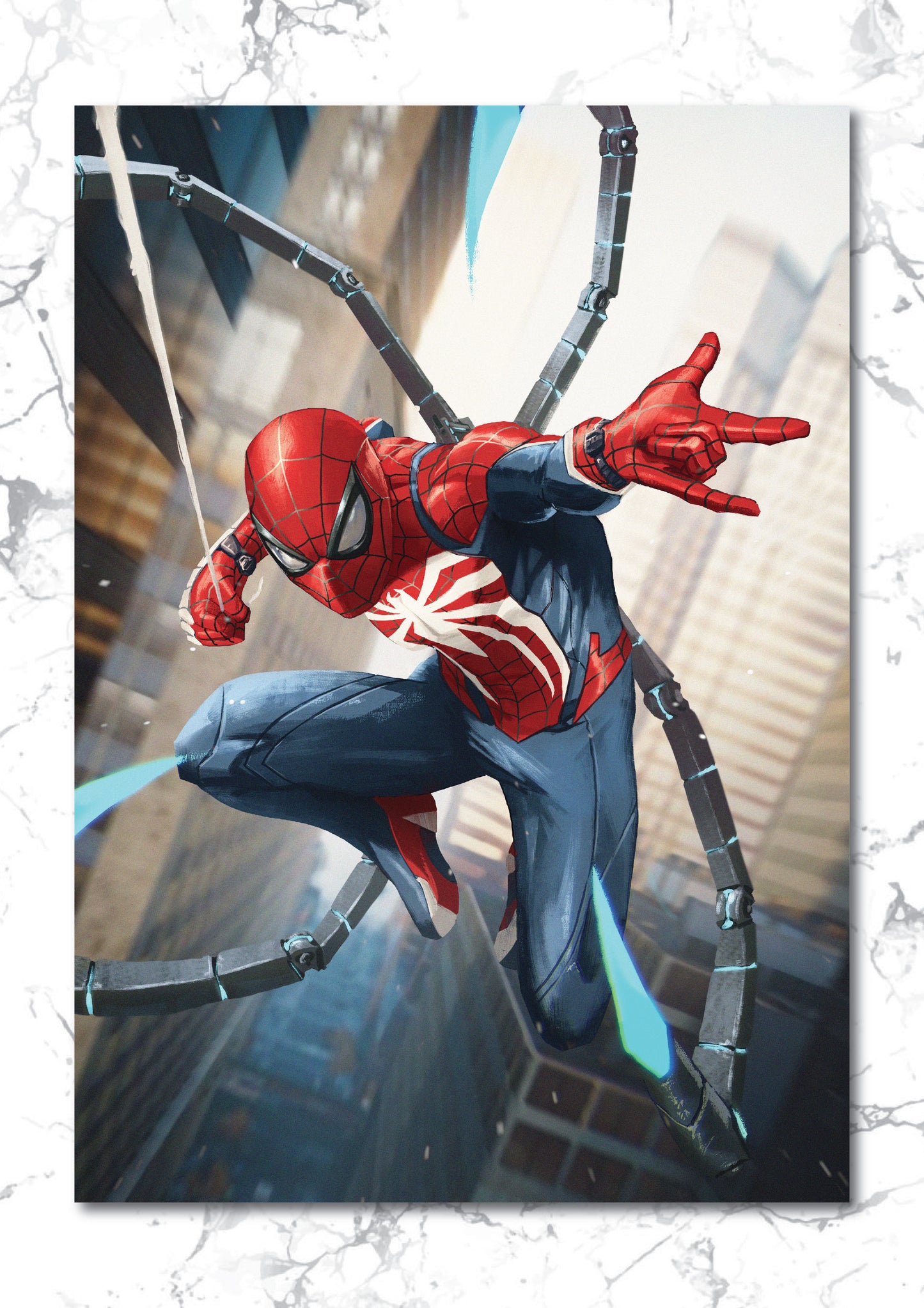 Spiderman PS5 Peter Parker Art Print