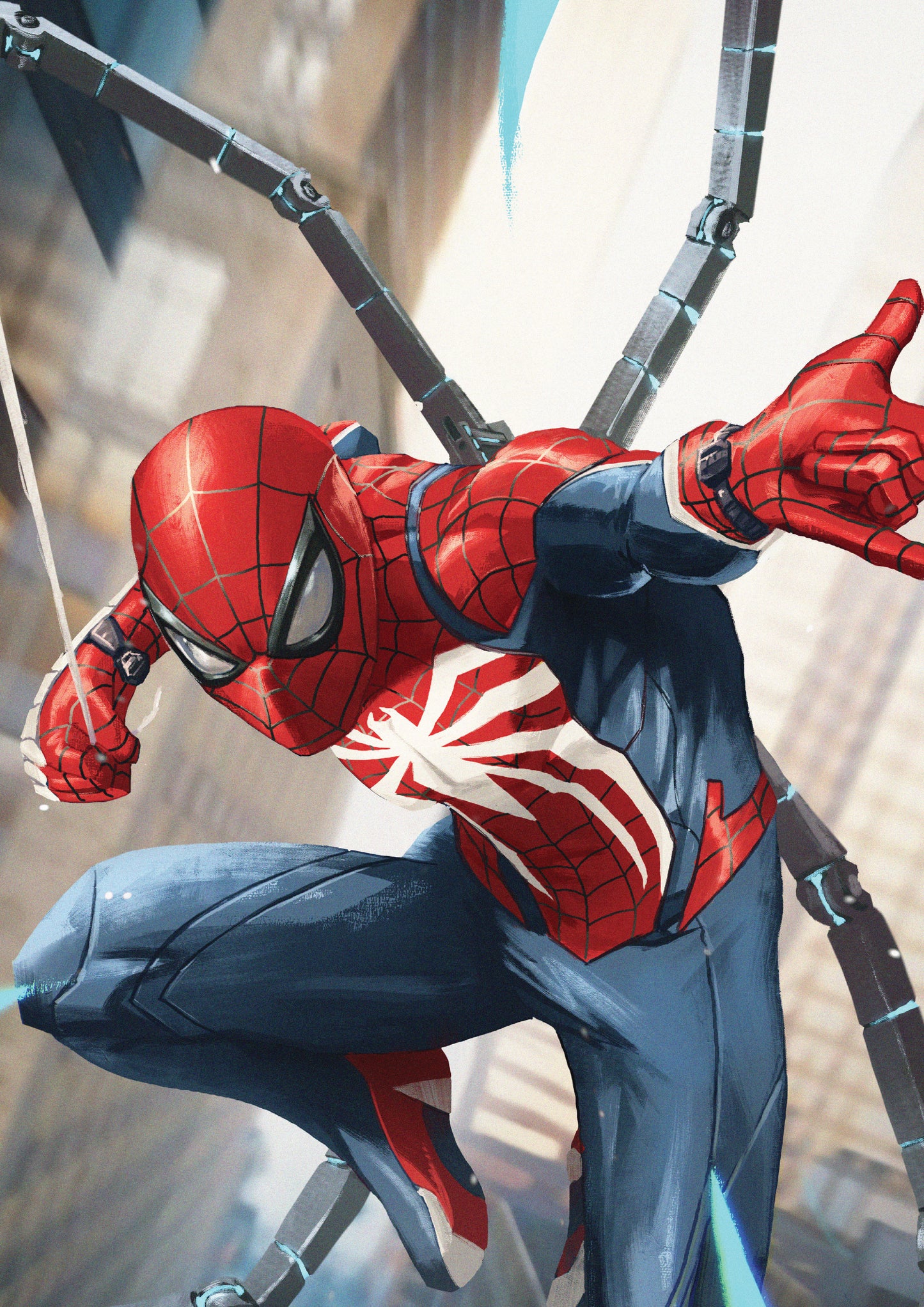 Spiderman PS5 Peter Parker Art Print