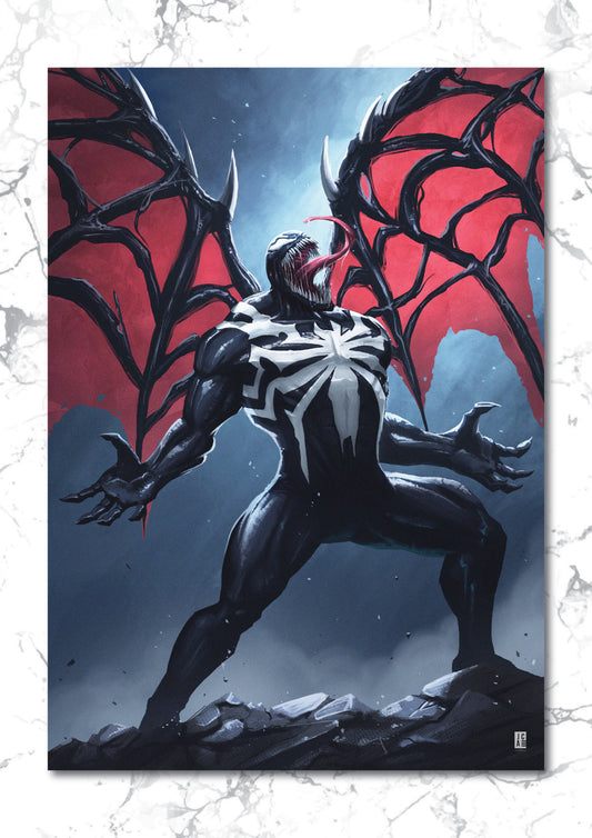 Spiderman PS5 Venom Art Print