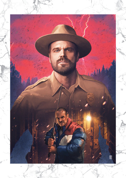 Stranger Things - Hopper Art print