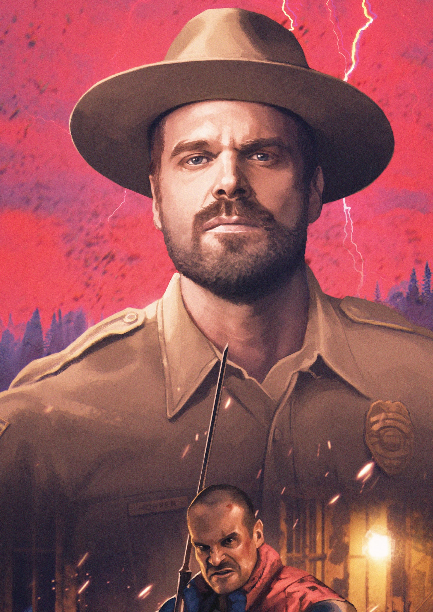 Stranger Things - Hopper Art print