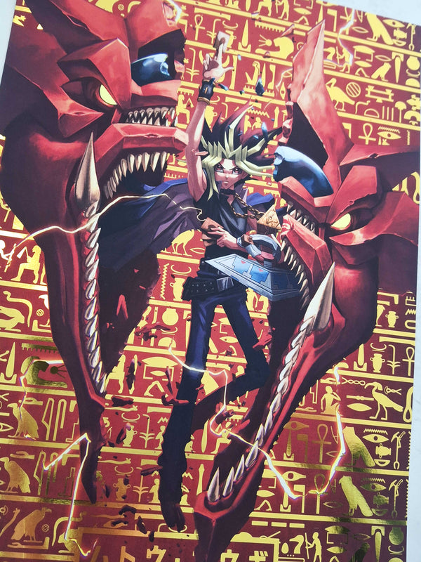 Yugi and Slifer the Sky Dragon Premium Foil Art Print
