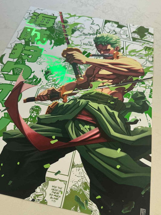 One Piece - Zoro Premium Foil Art Print